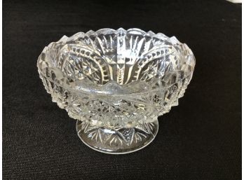Petite Cut Crystal Footed Bowl 3.5D X 2H
