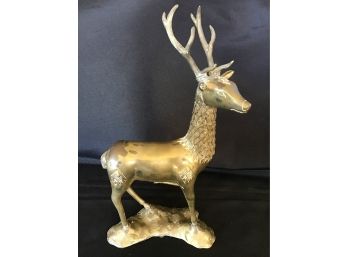 Vintage Hollywood Regency Brass Reindeer