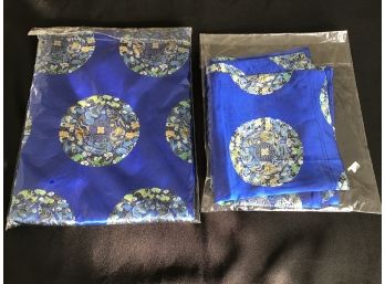 Gorgeous Royal Blue Silk Duvet  And 2 Pillowcases, King