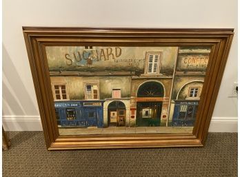 Framed Signed R. Mario French Scenes Gicle