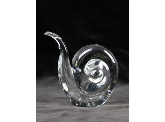 F.M. Ronneby Konstglas Swedish Art Glass Snail - Signed FM Ronneby Sweden