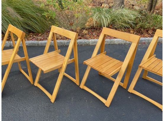 Mid-Century Modern Folding Chairs After Aldo Jacober - Set 6