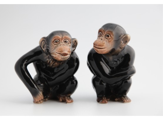 Pair Of Sylvac English Mid-Century Chimpanzee Figures