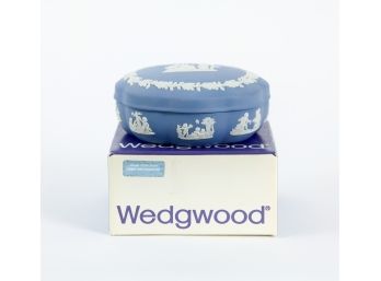 Vintage Wedgwood Jasper (Pale Blue) Candy Box Scalloped