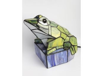 Tiffany Style Slag Glass Stained Glass Frog Light