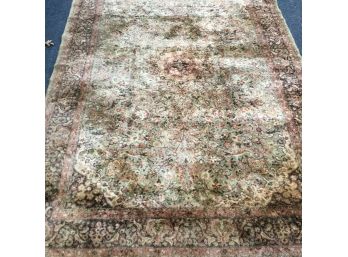 7 Feet.6 Inches X4 Feet.8 Inches , Vintage Hand Noted Persian Rug, Possibly Silk / Wool
