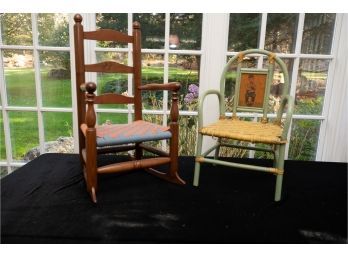 Two Vintage Children Chairs