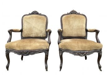 Pair Of Bergere Vintage Chairs