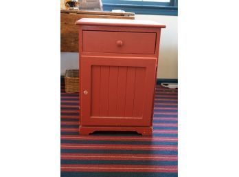 Vintage Side Table With Drawer And Lower Cabinet