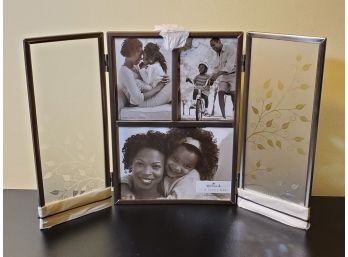 Brand New Hallmark Family Tree Tri Fold Etched Frame
