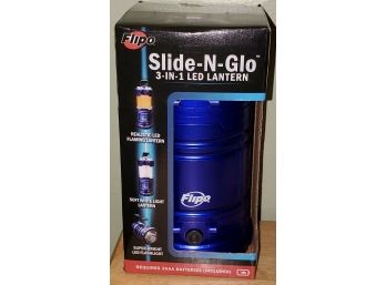 Slide-N-Glo 3-IN-1 Collapsible LED Camping Lantern Light Flashlight