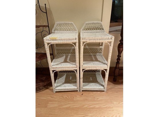 Pair Of Wicker Stands