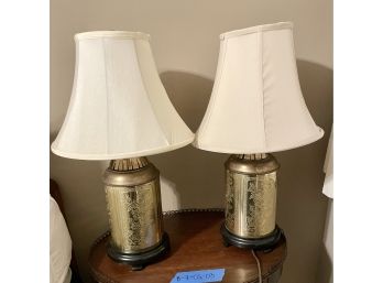 Pair Of Brass Lamps