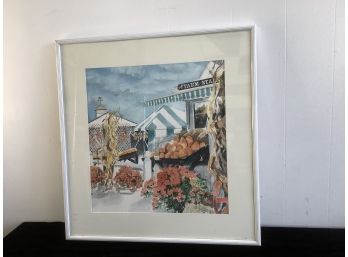 M. Magaffin Signed Art Of A Farm Stand