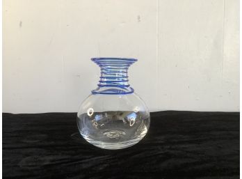 Blenko Cobalt Spiral Vase
