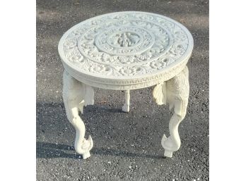 The Hand Carved Gampel-Stoll Elephant Side Table