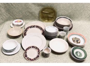 Large Dishware Assortment - Contents Of Table