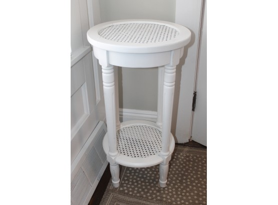 Lovely All White Accent Table / Plant Stand
