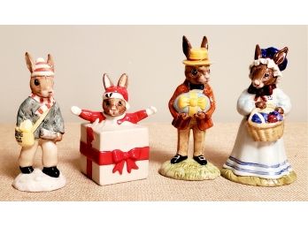 Four Vintage Royal Doulton Vintage Bunnykin Porcelain Figurines