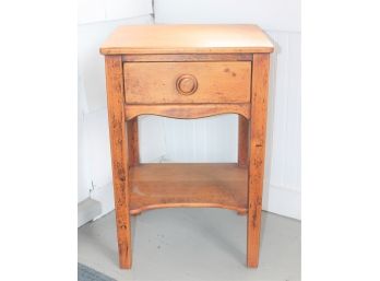 Beautiful Antique Single Drawer Side Table - Great Look And Patina