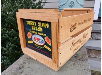 Vintage Wood Sunny Slope Brand Carolina Peach Crate