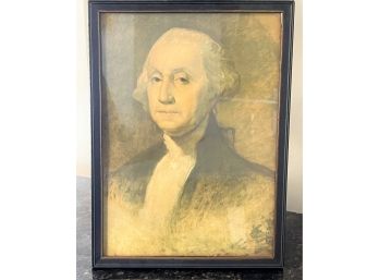 Vintage Signed Louis F. Dow Co. Print Of George Washington-may Be From 1932 Era Celebrating His 200th Bday