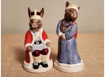Two 1980s Royal Doulton Bunnykins Porcelain Figurines - King John & Queen Sophie