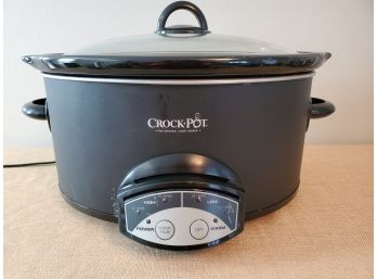 Crock Pot 7 Quart Matte Black Slow Cooker