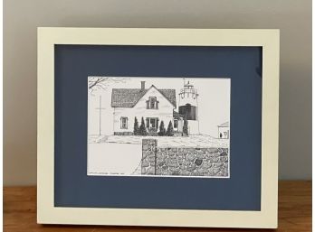 Print Of Stratford Point Lighthouse By James Jansson With Biography In Pottery Barn Frame
