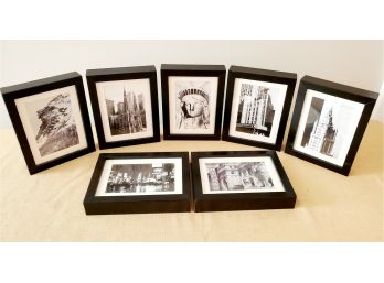 Black & White Photography Assortment In Matching Black Frames - NYC And More