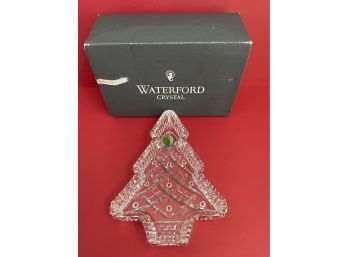 Waterford Crystal Christmas Tree Tray With Certificate Of Authenticity And Iconic Seahorse Sticker