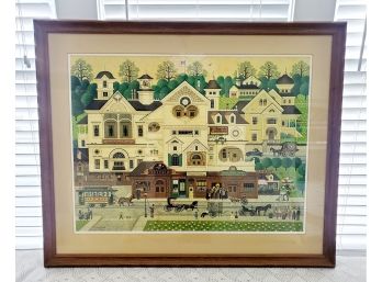 Charles Wysocki Framed, Signed & Numbered Derby Square Lithograph Print 266 / 1000