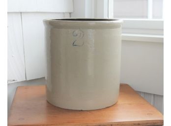 Vintage Salt Glazed Stoneware Crock 2 Gallon