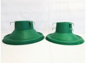 Two Plastic Christmas Tree Stands For Fresh Cut Trees