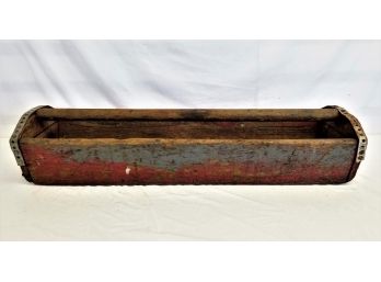 Antique Primitive Handmade Open Tool Box With Handle