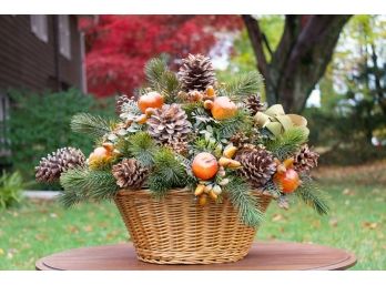 Fruit & Floral Table Top Basket Decoration
