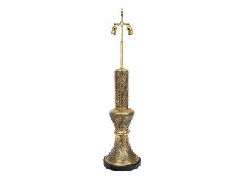Middle Eastern Pierced Brass Area Lamp