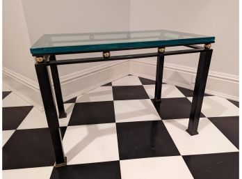 Asian Inspired Metal & Brass Side Table