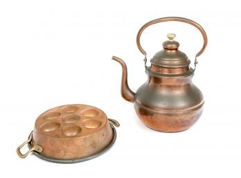 Antique Copper Tea Kettle Baking Mold