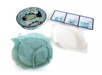 Miscellaneous Fish-Themed Ceramic Serveware