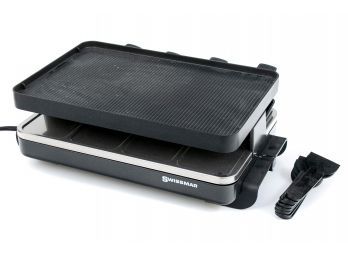 Swissmar Stelvio 8-Person Stainless Steel Raclette With Cast Aluminum Grill Plate