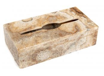 Heavy Stone Agate Tissue Box