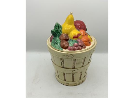 Vintage McCoy Cookie Jar ~ Fruit Basket ~