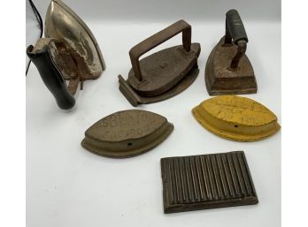 5 Antique Irons