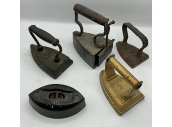 5 Antique Irons