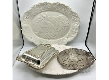 Turkey Platter, Silver Plate & More