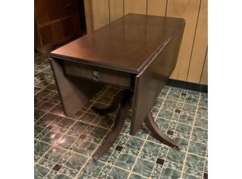 Drop Leaf Table ~ W/drawer ~ Cool Lion Pull