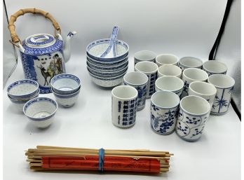 Asian Teapot, Teacups & More