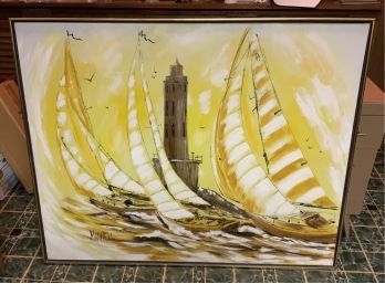Large Oil Painting ~ Signed Maxwell ~