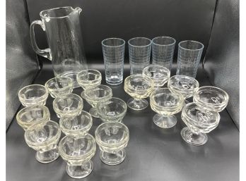 Desert Cups, Glasses & Pitcher